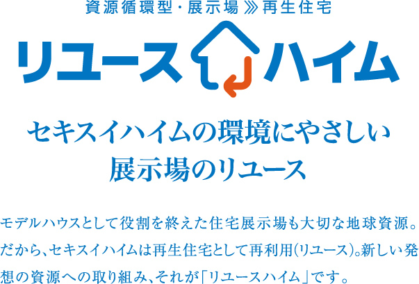 セキスイハイムの環境にやさしい
展示場のリユース