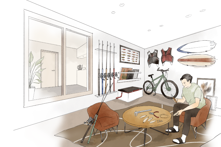 趣味部屋イメージイラスト