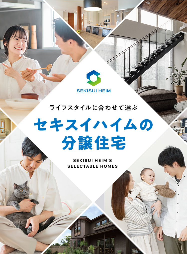 SEKISUI HEIM ライフスタイルに合わせて選ぶ セキスイハイムの分譲住宅 SEKISUI HEIM's SELECTABLE HOMES