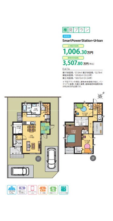 建物プラン例（1号地） 