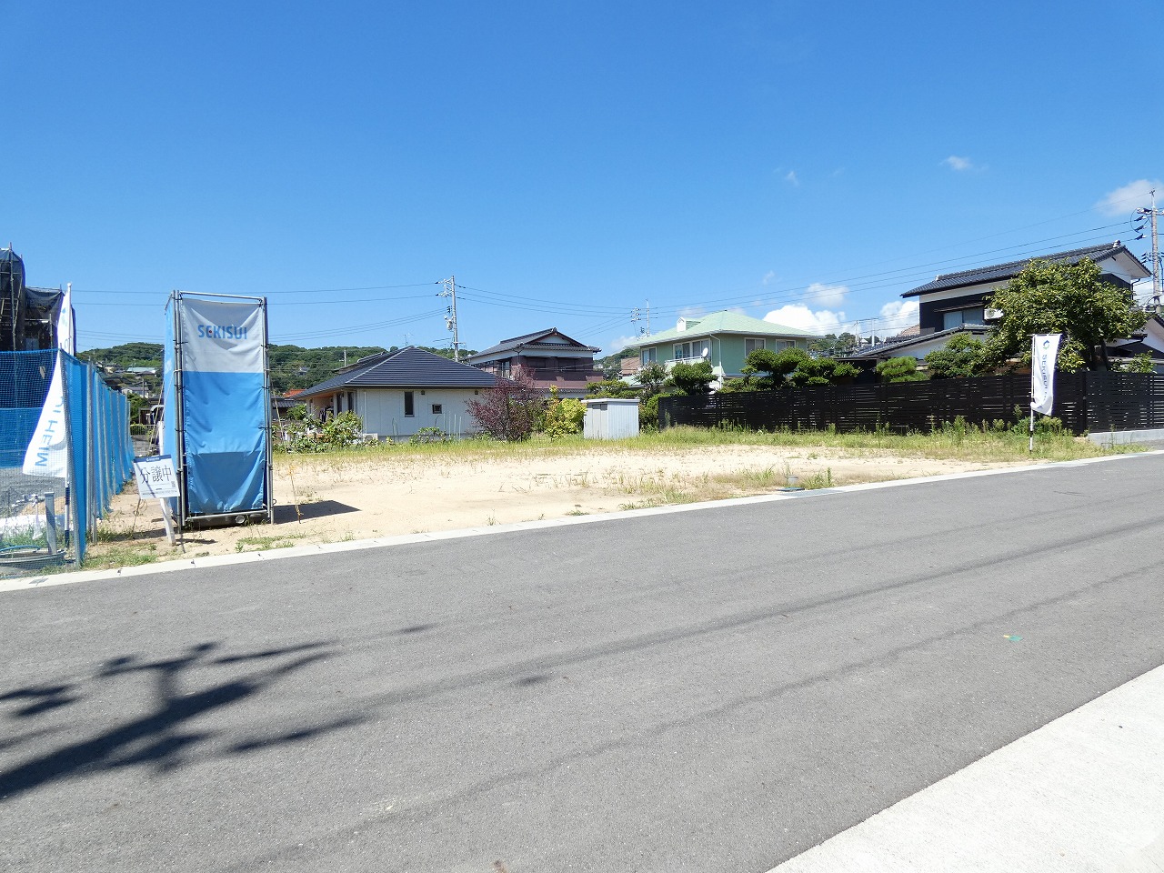 安心安全のセキスイハイムの分譲地です。