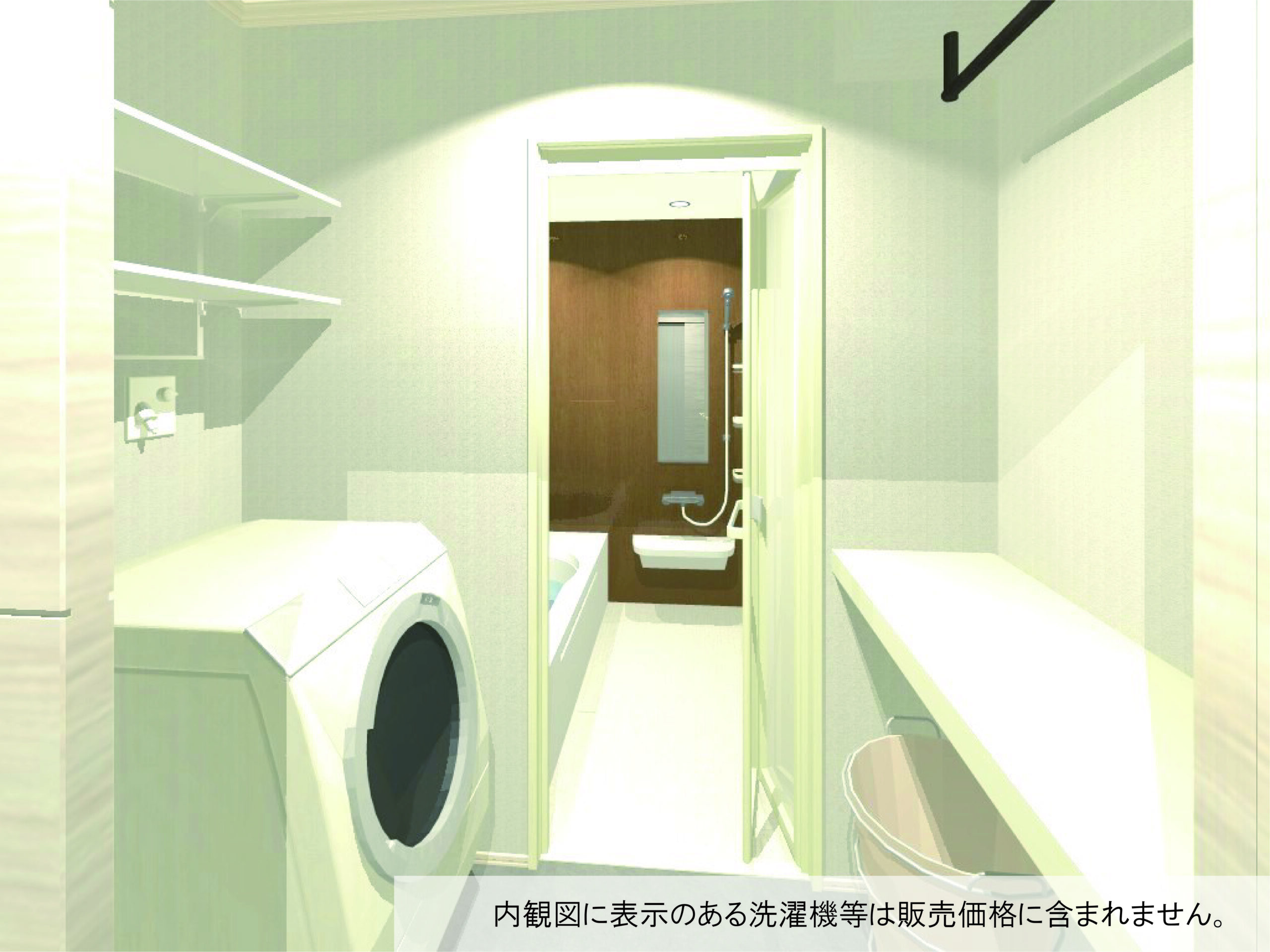 セキスイオリジナルの浴室です。（完成予想内観パース）