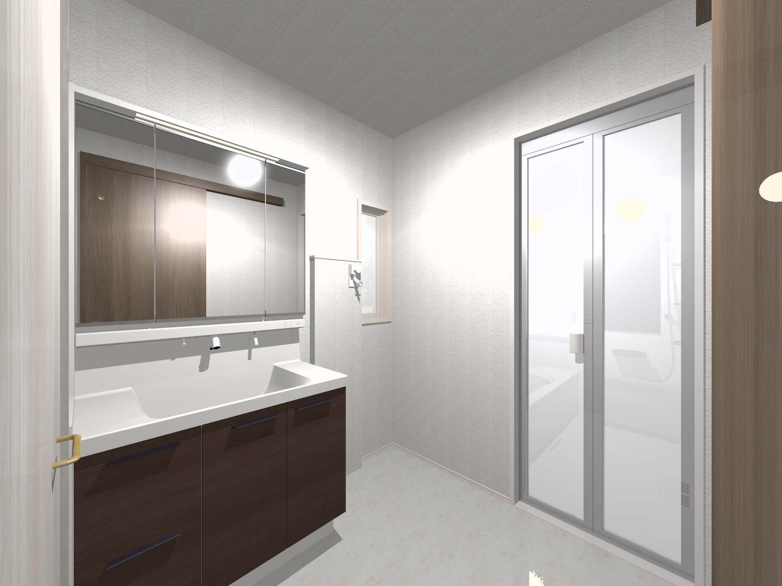 洗面脱衣室（完成予想内観パース）