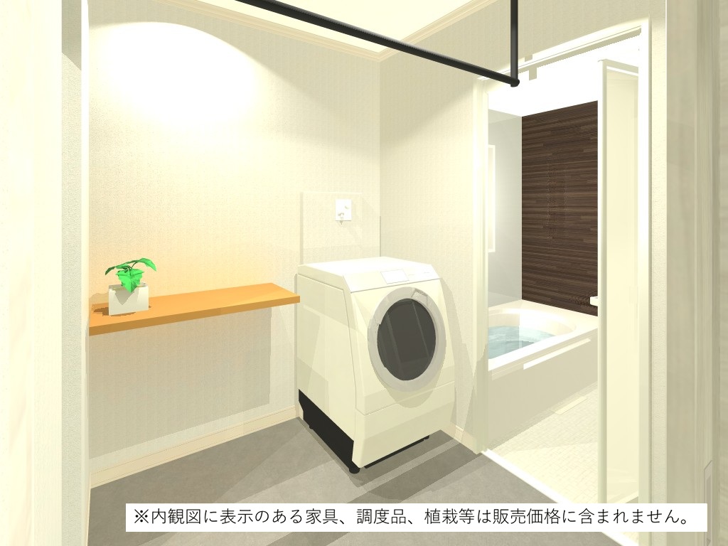 脱衣室（完成予想内観パース）