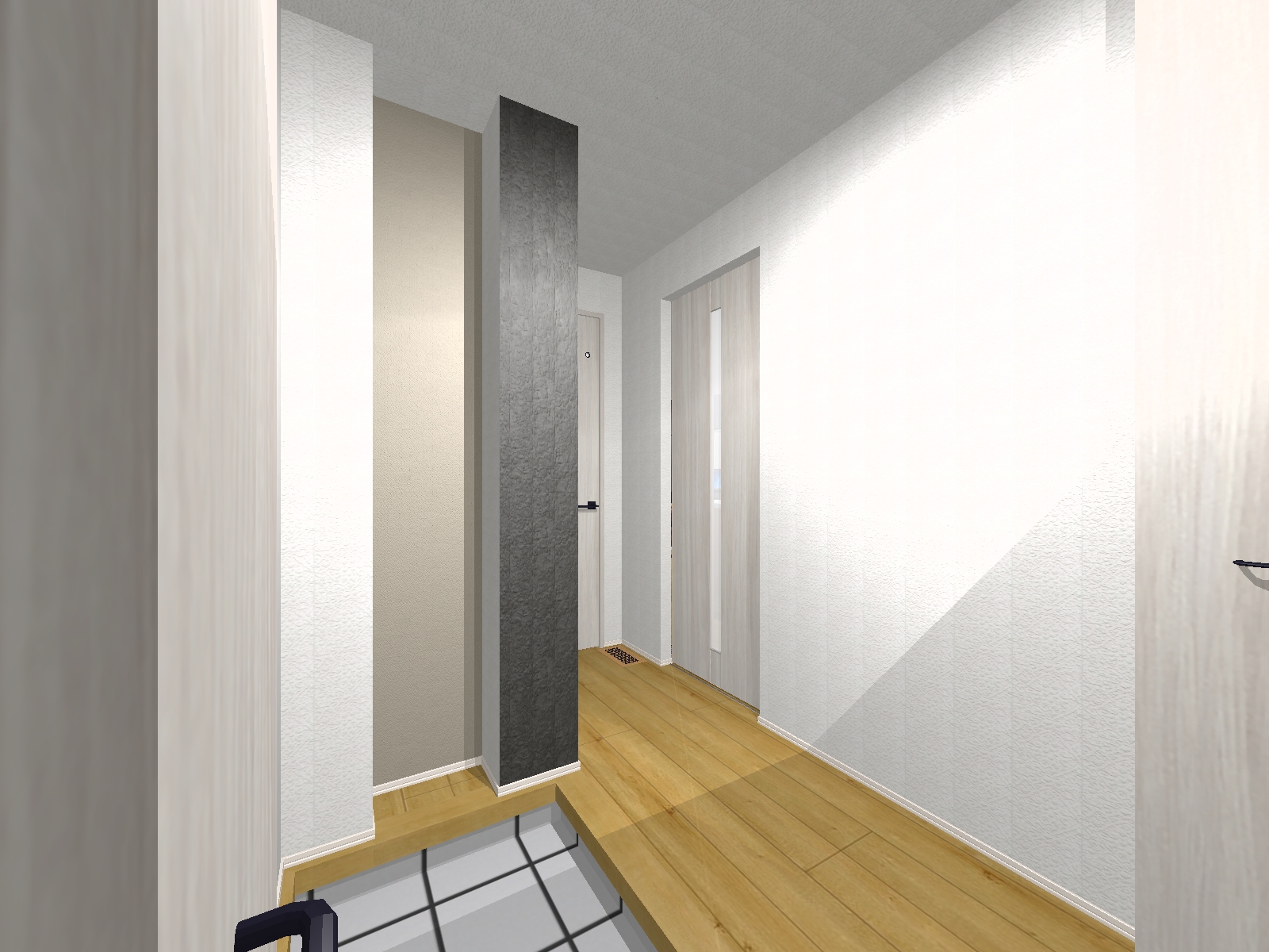 玄関（完成予想内観パース）