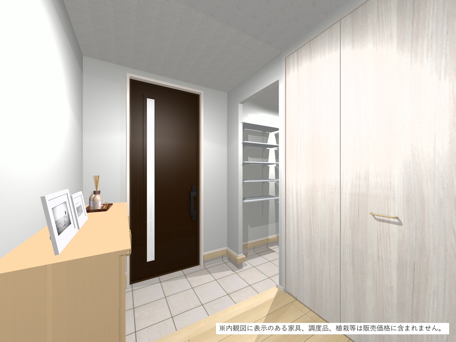 玄関（完成予想内観パース）