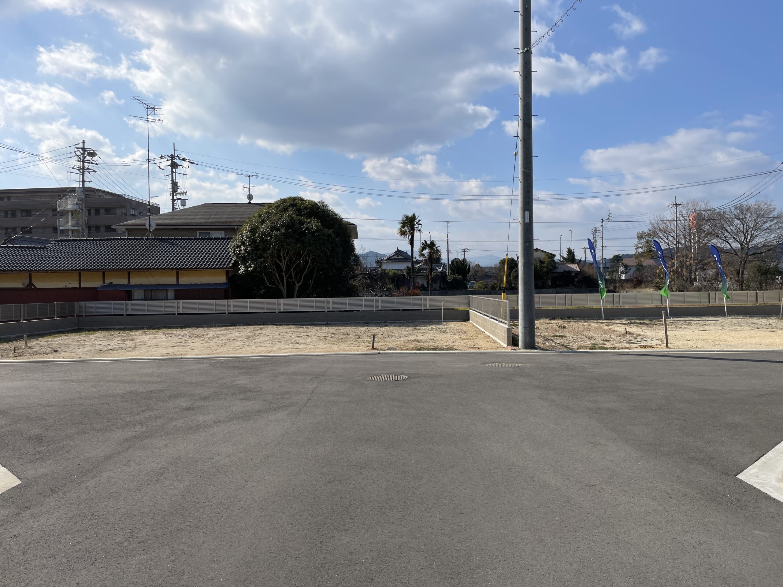 ６/7号地前面道路から撮影（撮影日時2026.2.1）