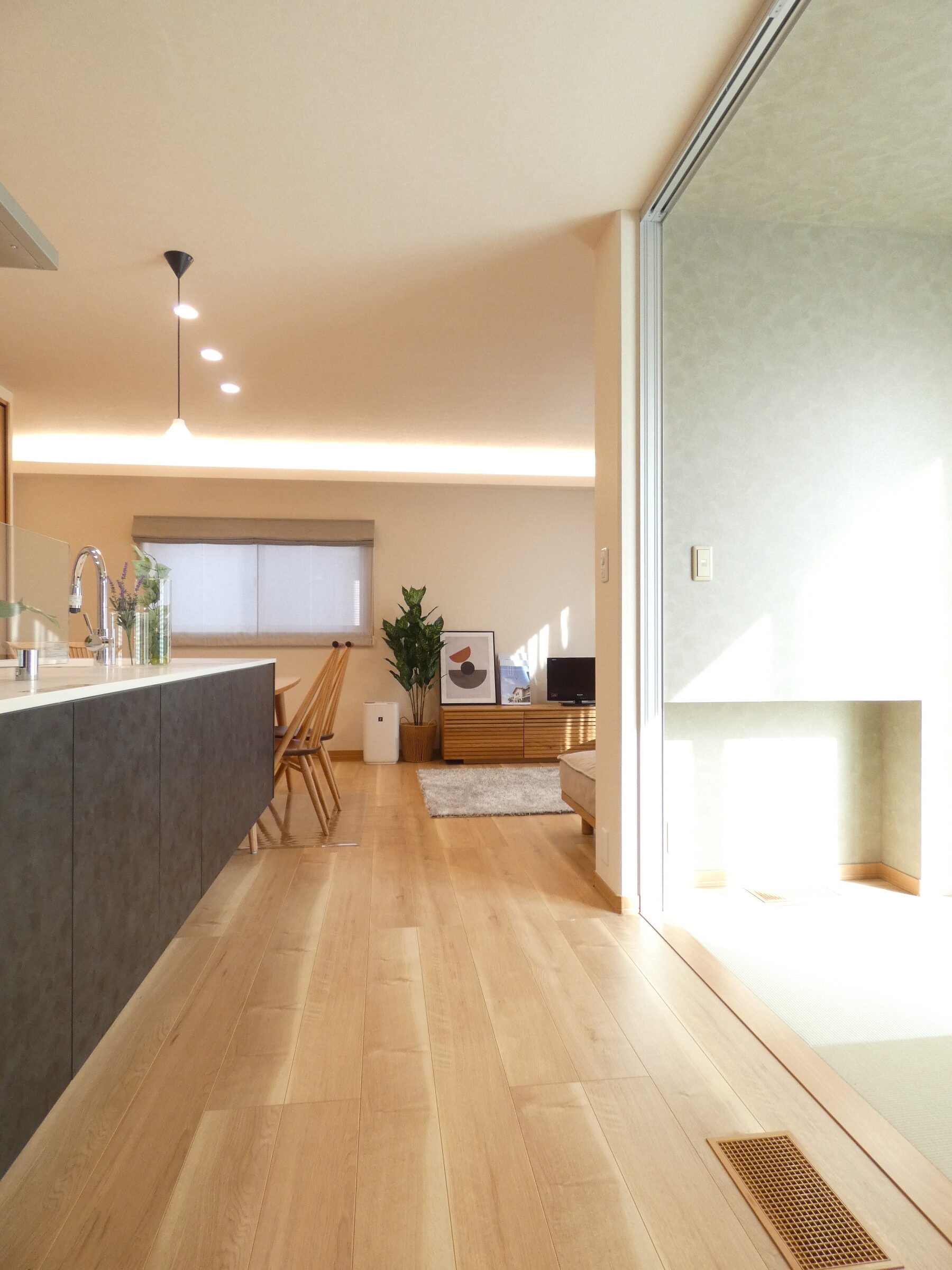 キッチン前に和室を設けました。（2026.2撮影）