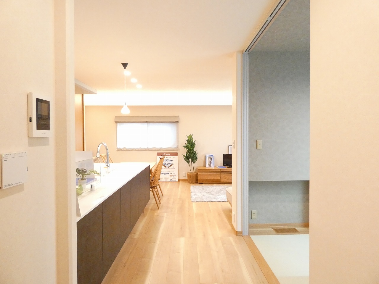 キッチン前に和室を設けました。（2025年7月撮影）
