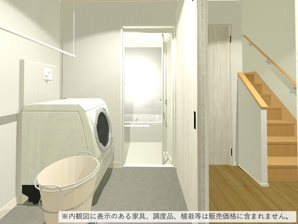 脱衣室（完成予想内観パース）