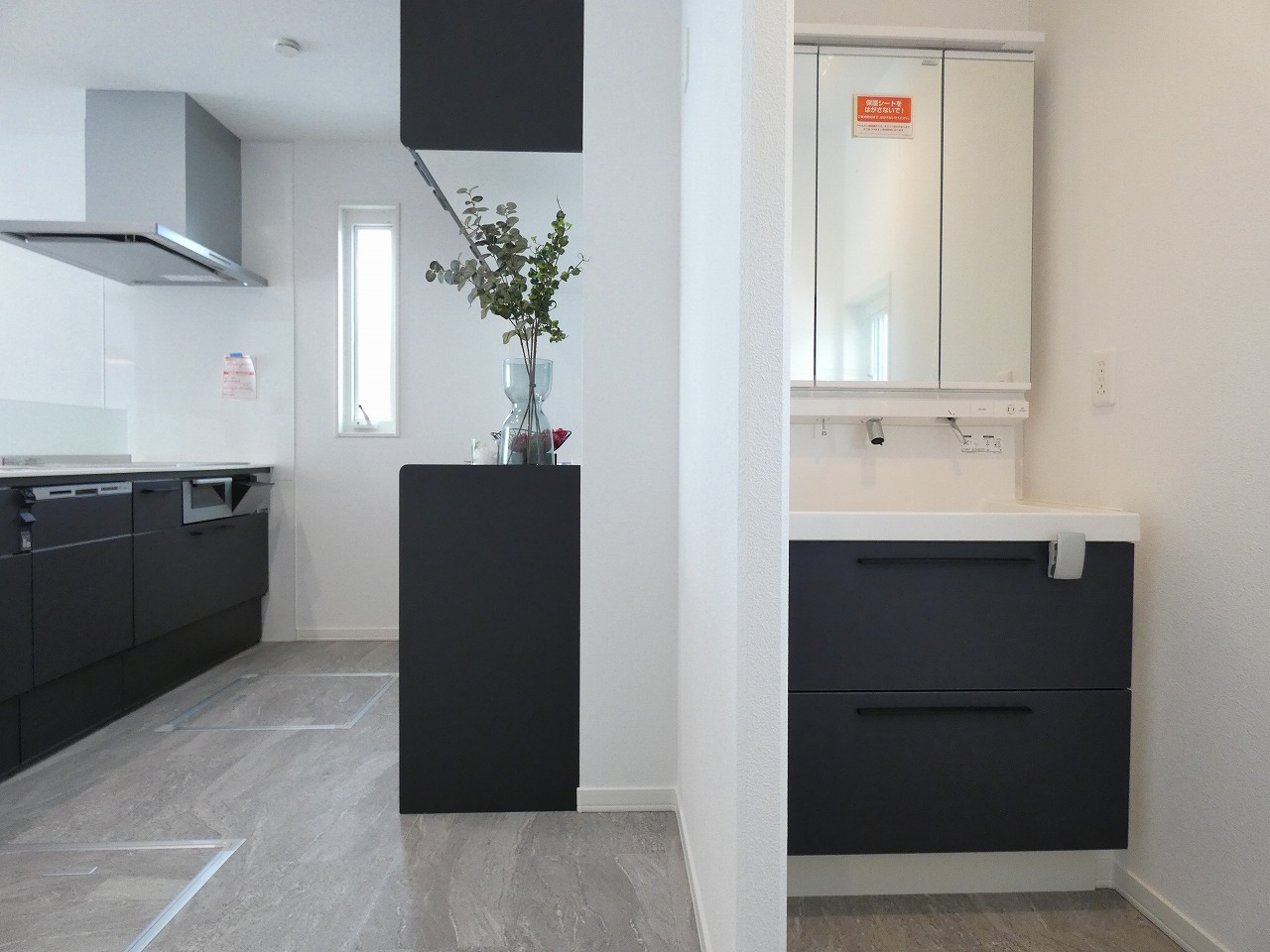 洗面と脱衣所を分けています（2025.11撮影）