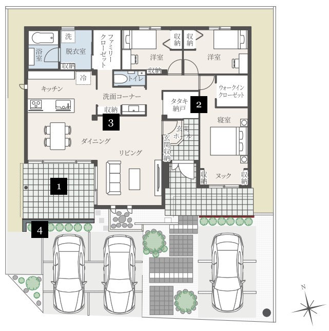 1F 間取り図