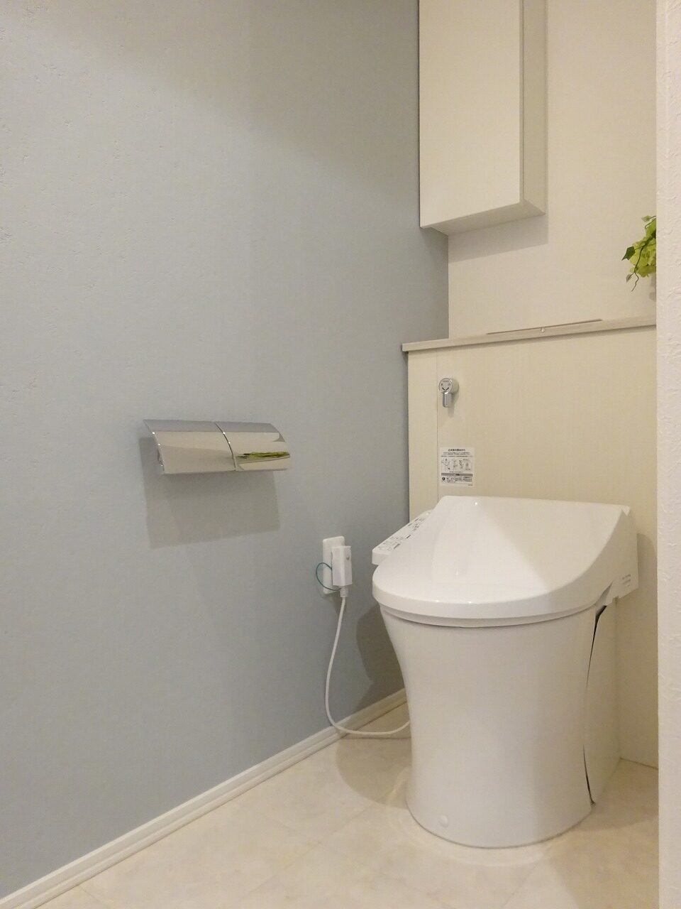 アクセントクロスを施工したトイレです。（2025.06撮影）