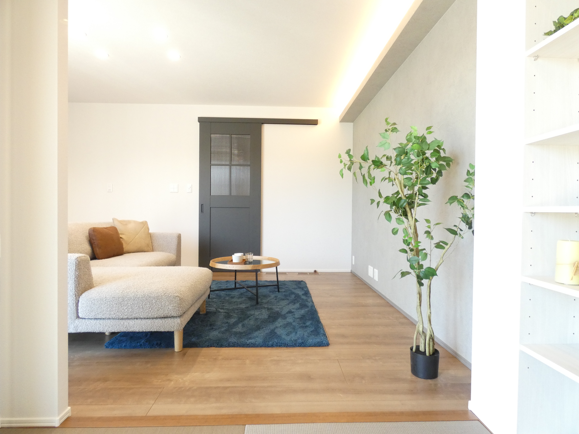 おしゃれな引き戸です。（2026.4撮影）