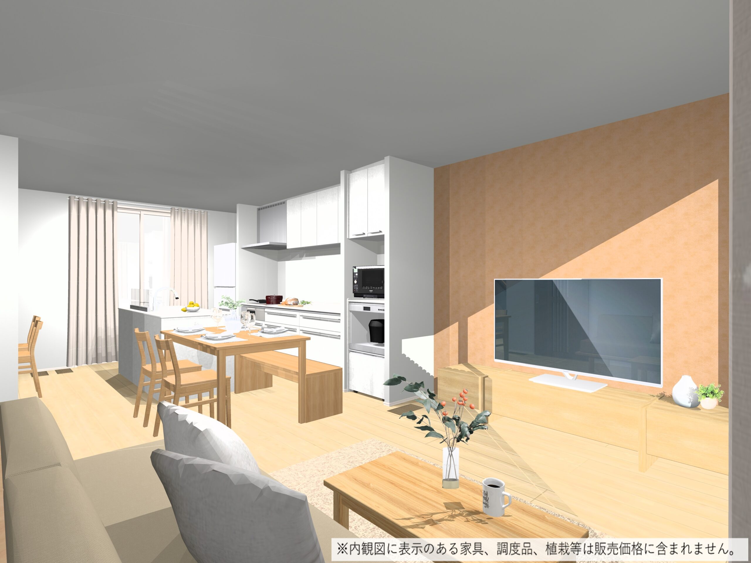 広々LDKです！（完成予想内観パース）