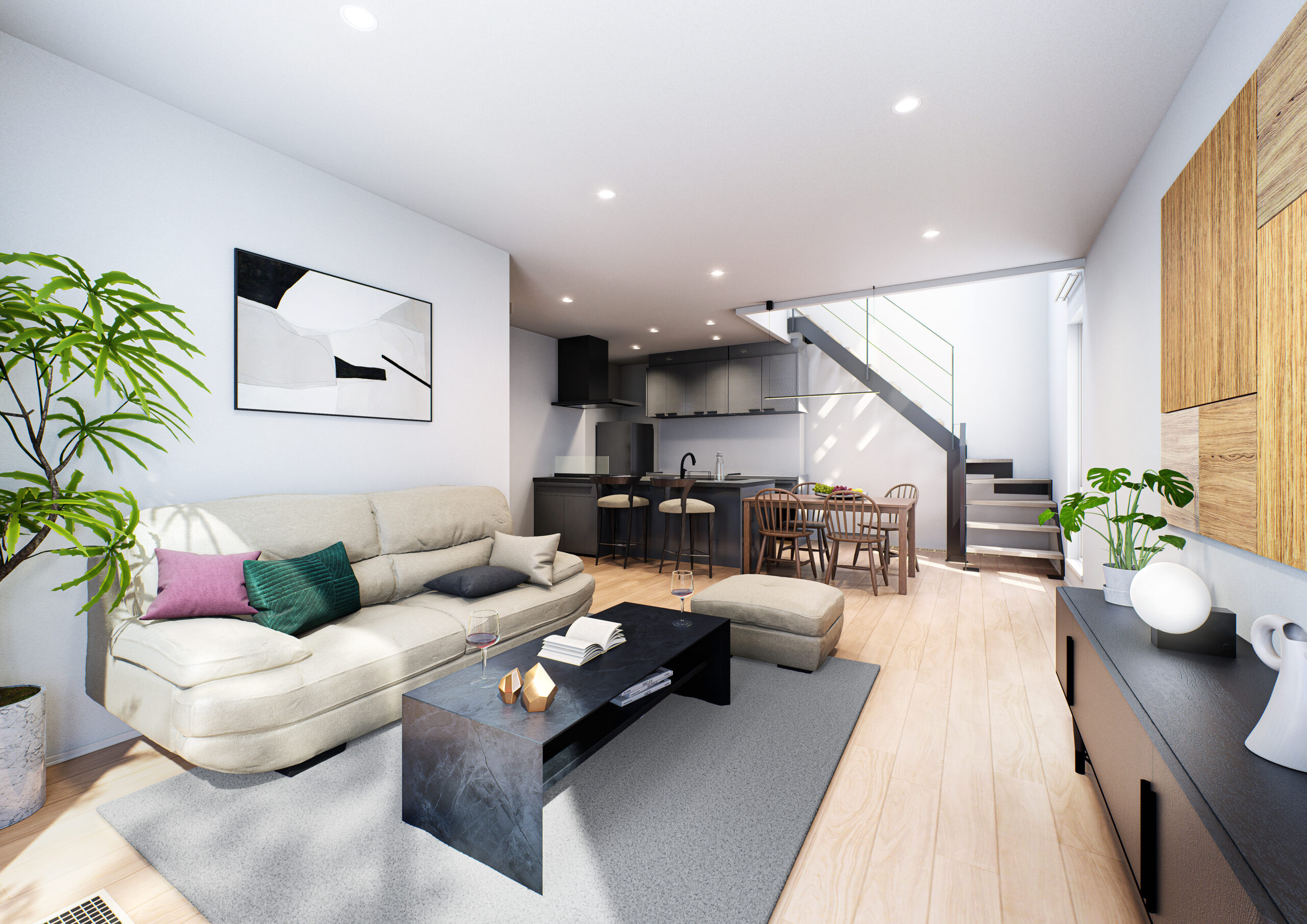 画像は分譲住宅の完成イメージパースです。