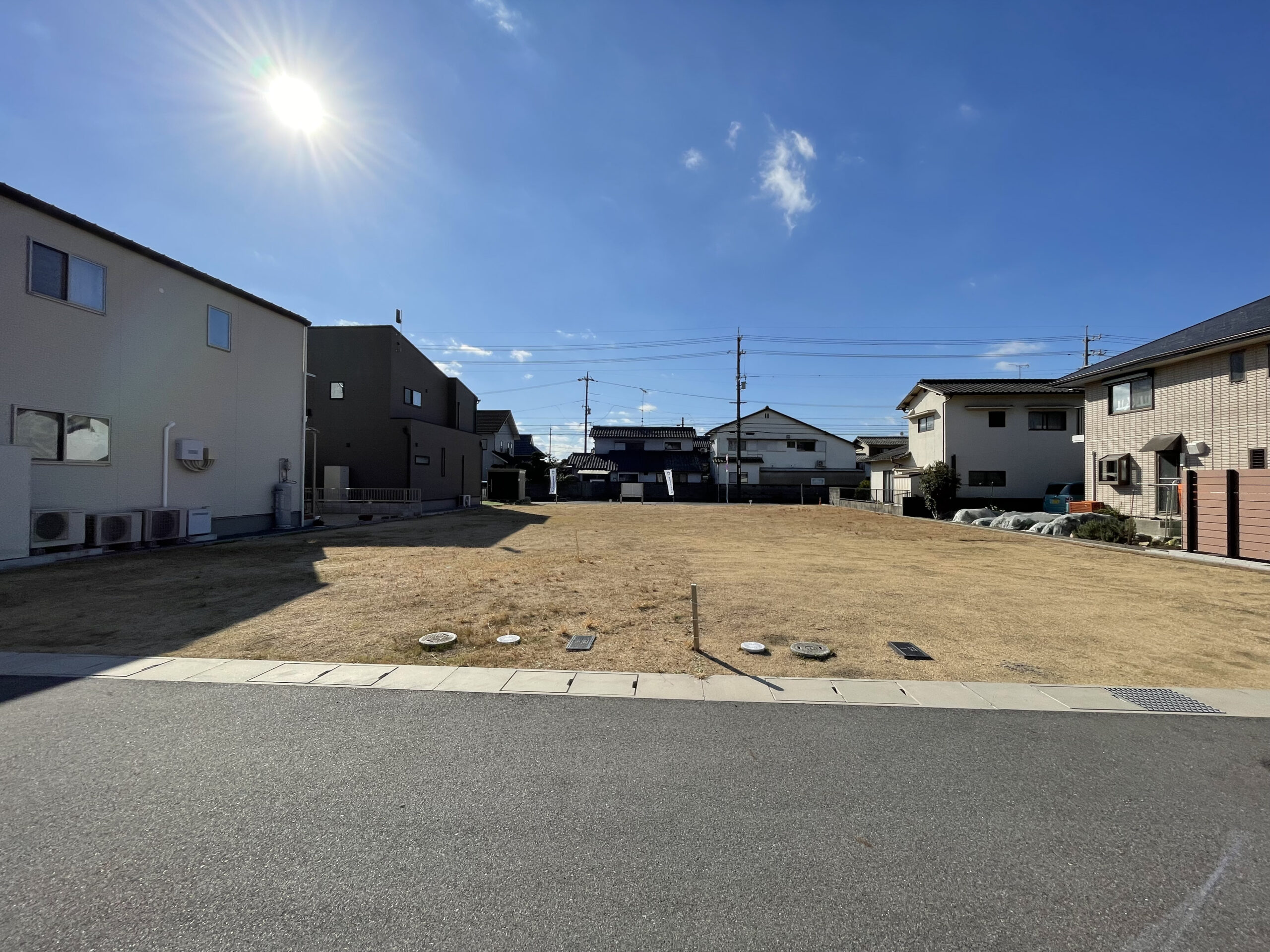 全４区画の新規分譲地♪（16号地側：2026/1/12撮影）