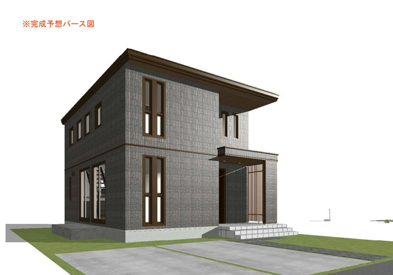 2号地外観パース図　南西
