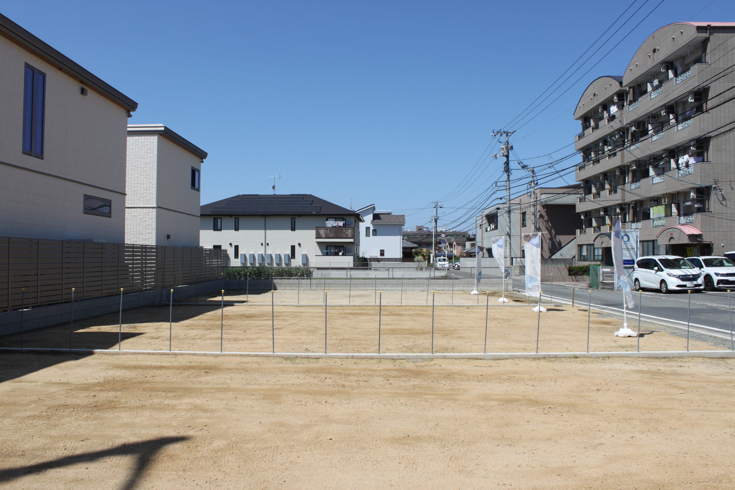 整然とした区画配置により完成後も整った街並みとなります。
