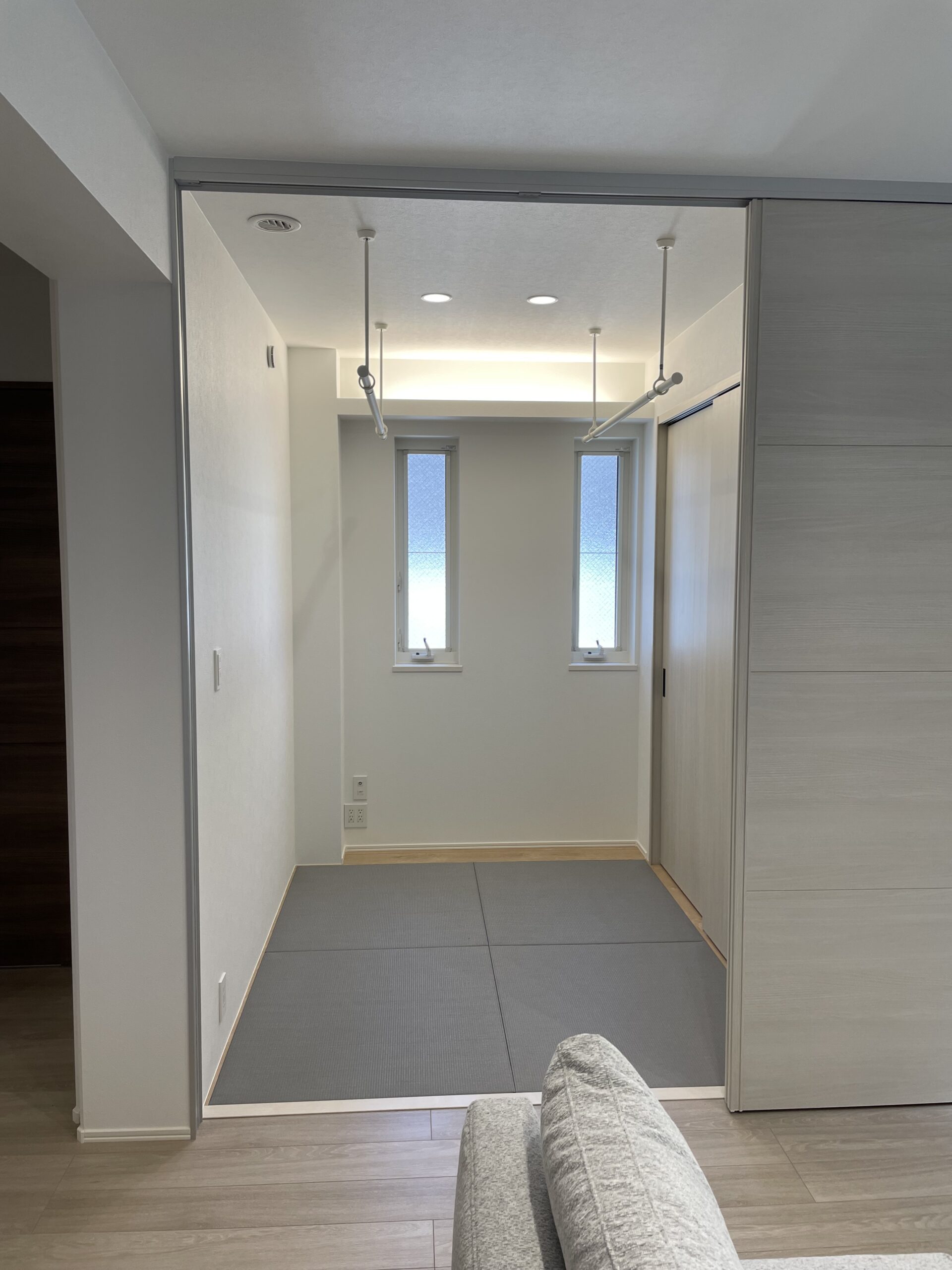 LDKに隣接した和室スペース。部屋干しやお昼寝にどうぞ。