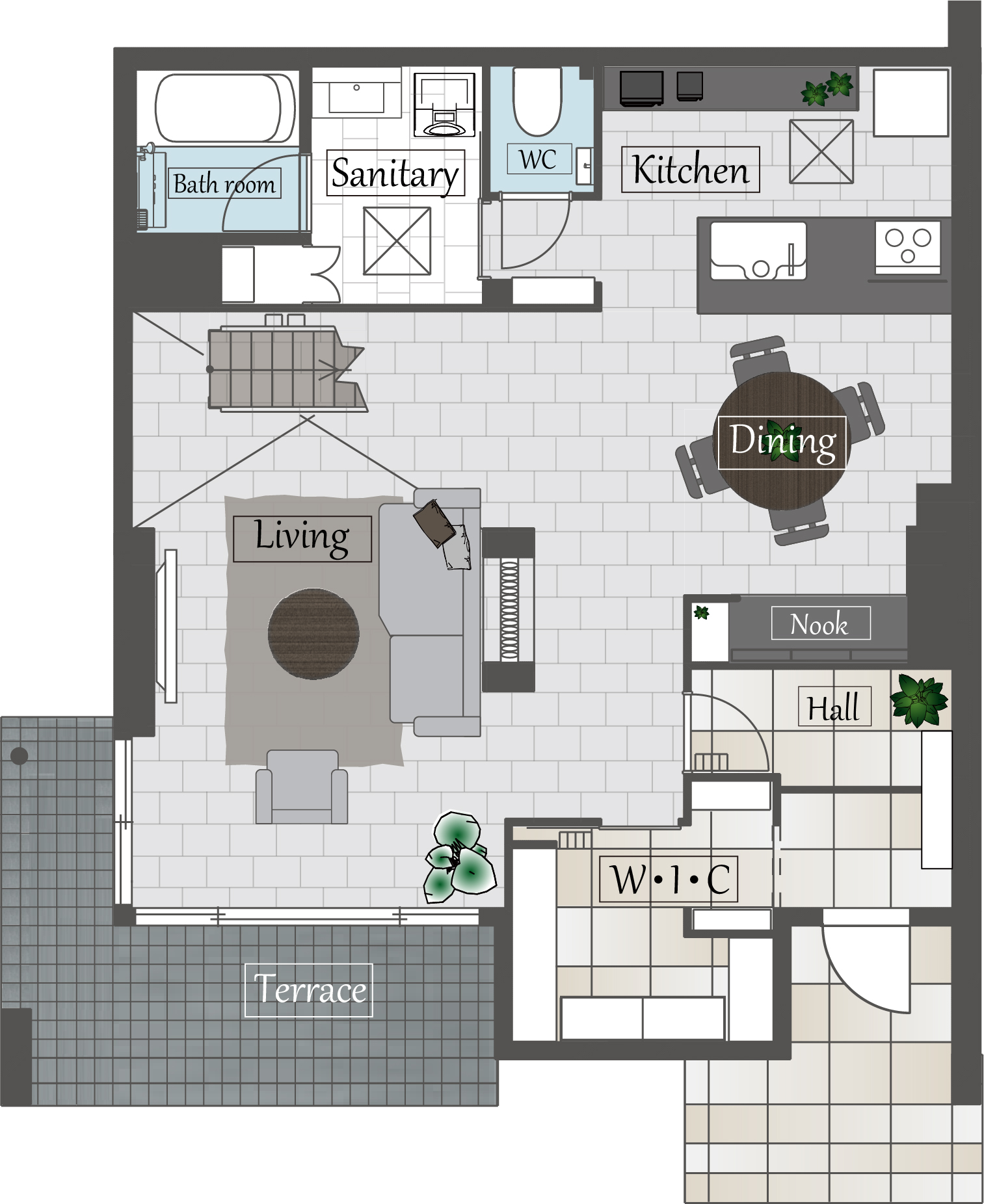 1F 間取り図