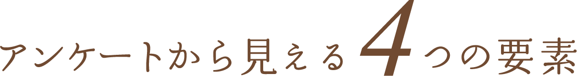 アンケートから見える4つの要素