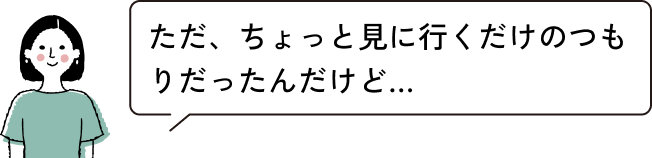 ただ、ちょっと見に行くだけのつもりだったんだけど…