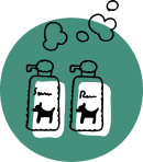 ペットのシャンプーのイラスト