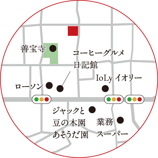 現地部分を拡大した地図