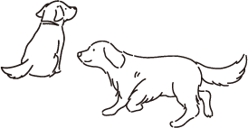 犬にイラスト